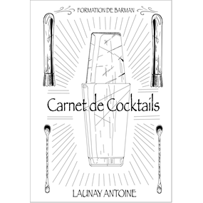 CARNET DE COCKTAILS - FORMATION BARMAN - ANTOINE LAUNAY