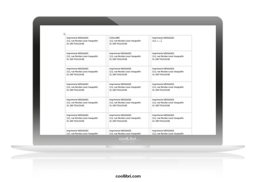 imprimer des étiquettes différentes sous word