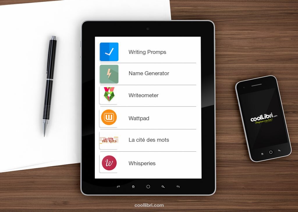 applications pour écrire un livre sur tablette ou téléphone