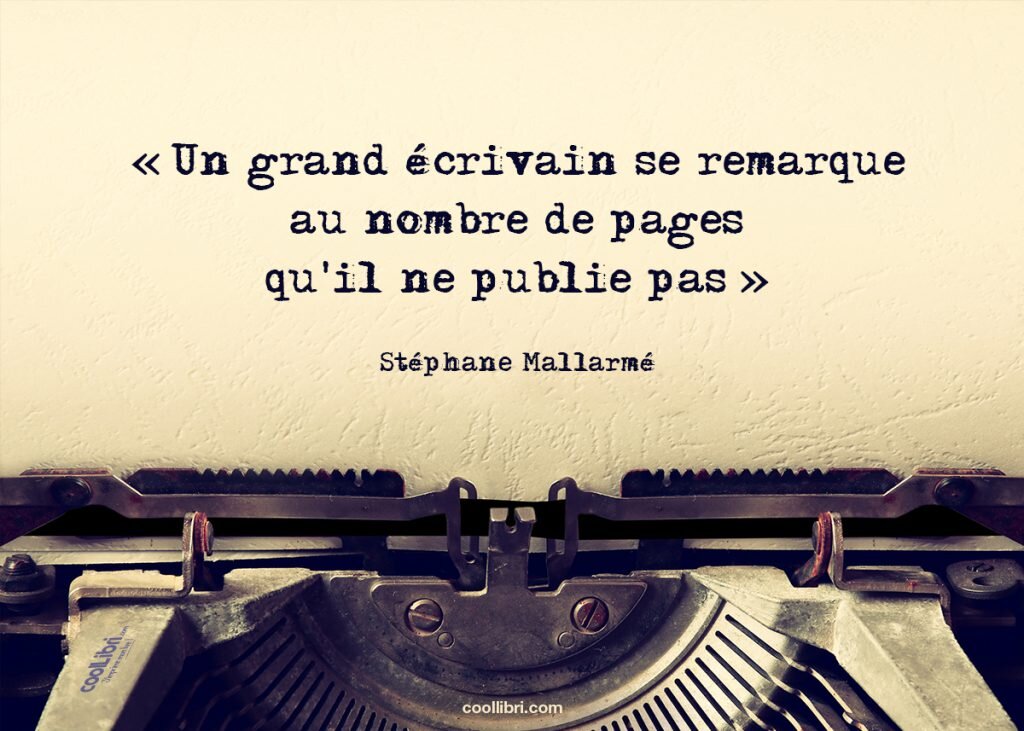 Édition à compte d’auteur citation Stéphane Mallarmé