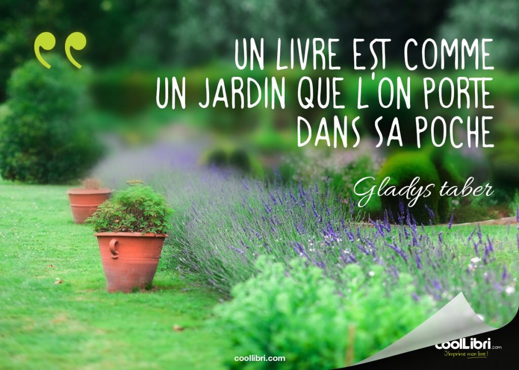 citation Gladys Taber, un livre comme un jardin que l'on porte dans sa poche