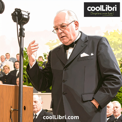 Winston Churchill prononçant son discours du 13 mai 1940 - coollibri.com